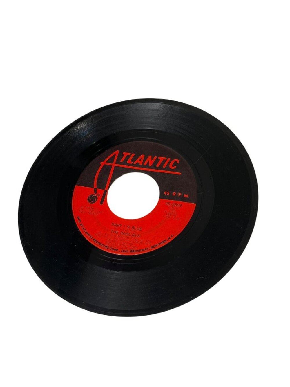 The Rascals 45 RPM Vinyl Record Baby Im Blue / Heaven Atlantic 45-2599 R29